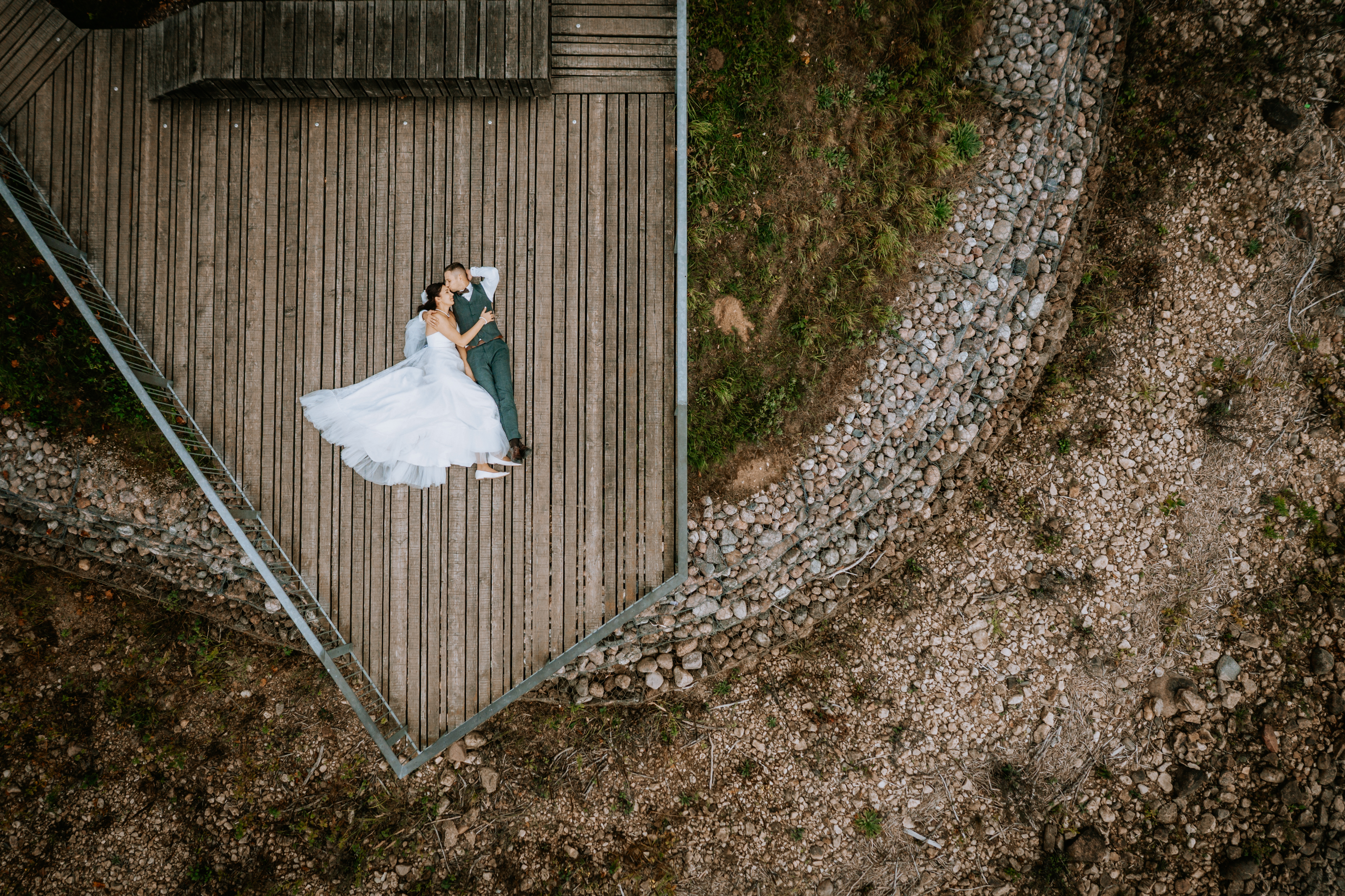Aerial wedding